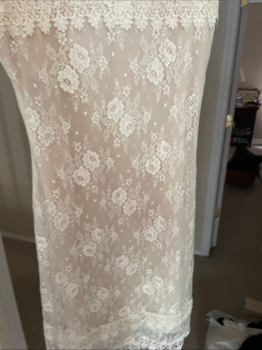 Jessica McClintock Delicate Lace High-Neck lace dress - Picture 5 of 6